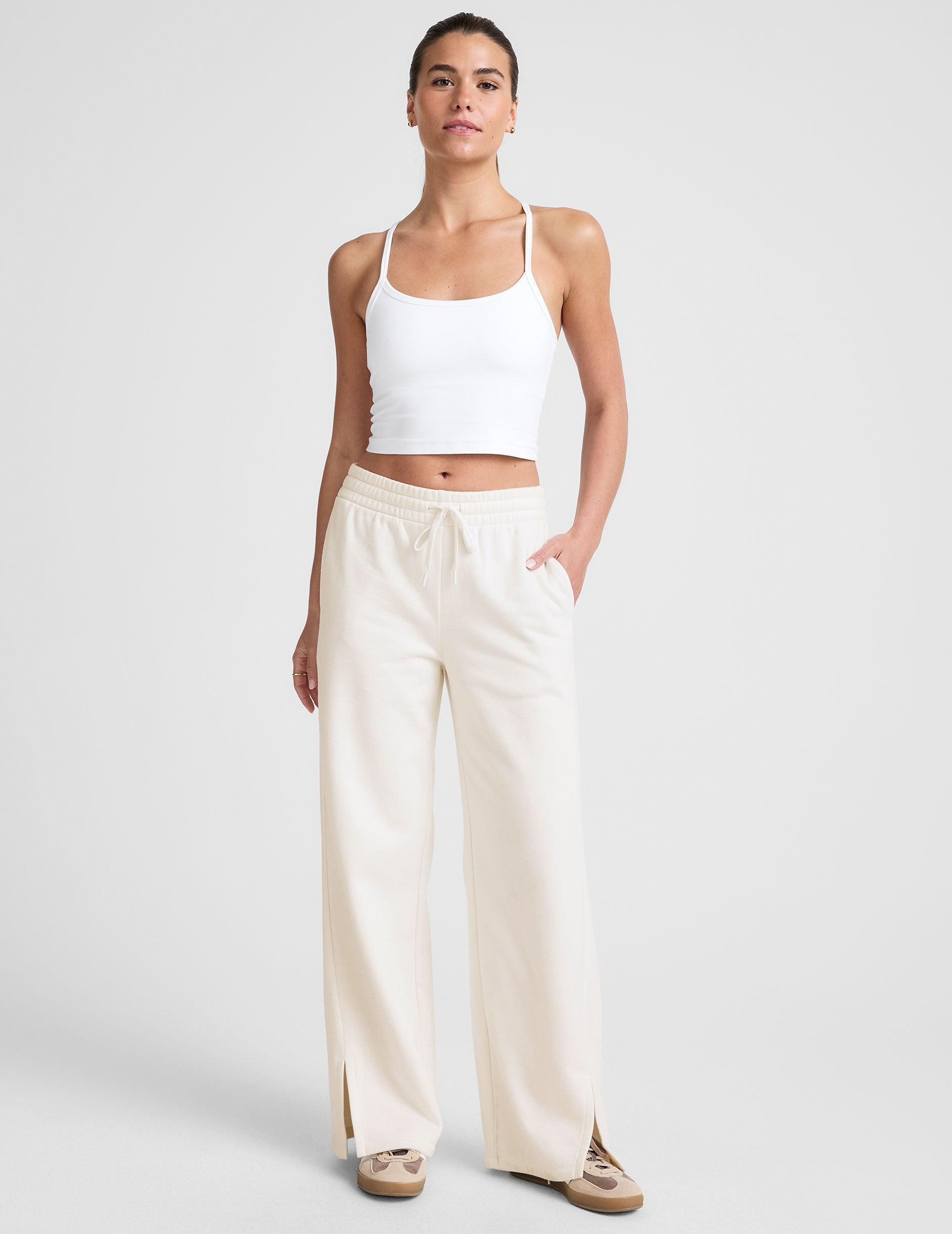 LuxeFleece Side Slit Wide Leg Pant Product Image