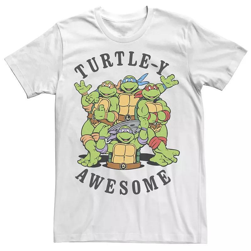 Men's Teenage Mutant Ninja Turtles Turtle-Y Awesome Poster Graphic Tee, Size: XS, White Product Image