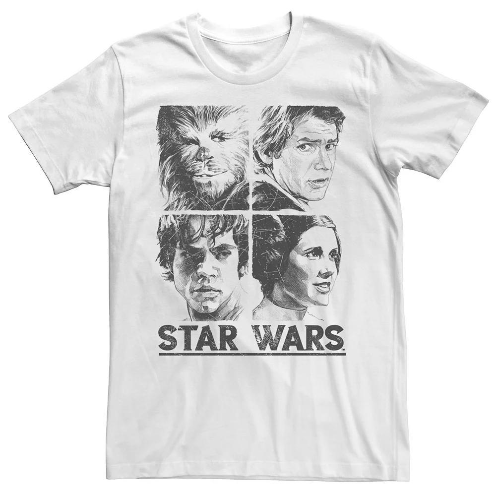 Men's Star Wars Character Sketch Box Up Tee, Size: XXL, White Product Image