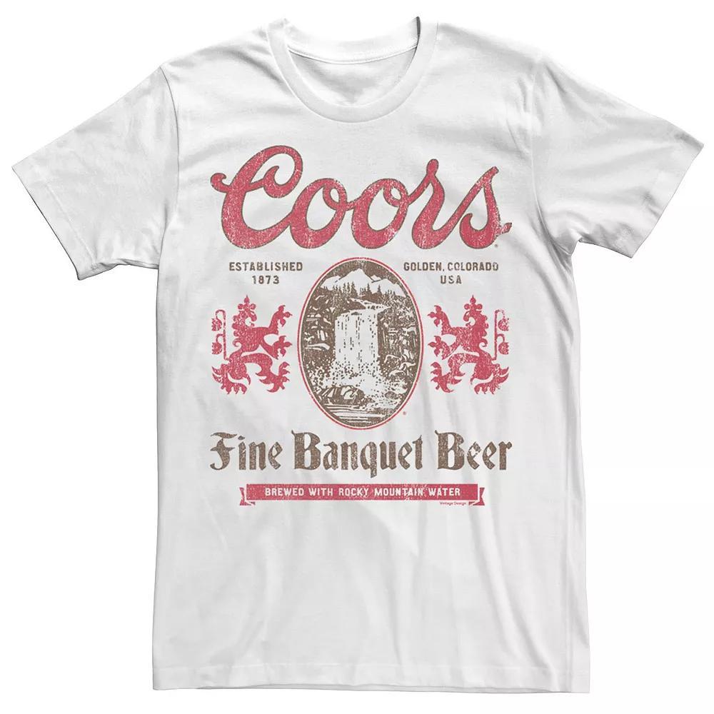 Big & Tall Miller Coors Banquet Beer Coors Medieval Logo Tee, Men's, Size: 4XL, White Product Image