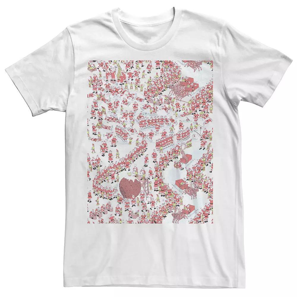 Men's Where's Waldo? Christmas North Pole Tee, Size: Medium, White Product Image