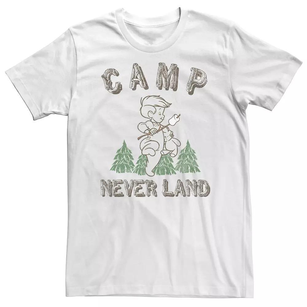 Big & Tall Disney Peter Pan Camp Never Land Tee, Men's, Size: 5XL, White Product Image
