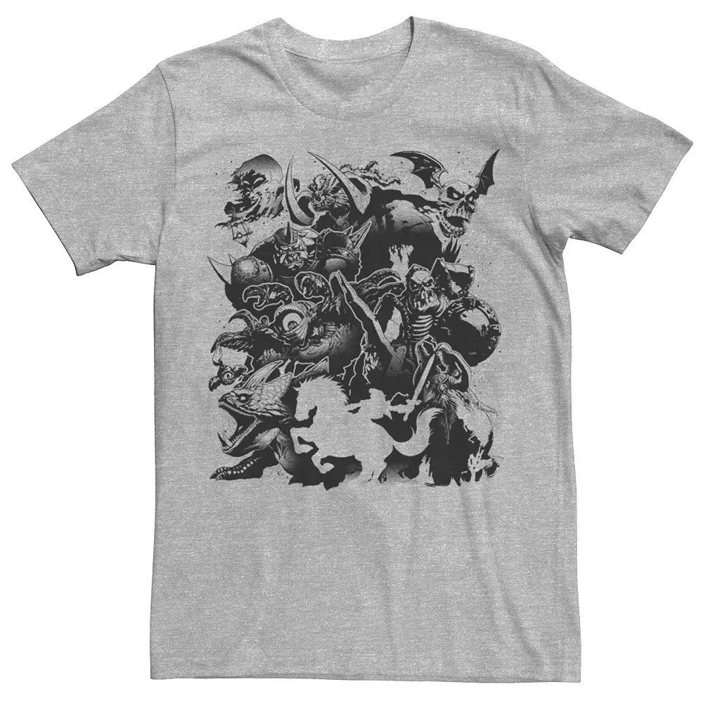 Mens Zelda Link Silhouette Bad Guys Graphic Tee Athletic Grey Product Image