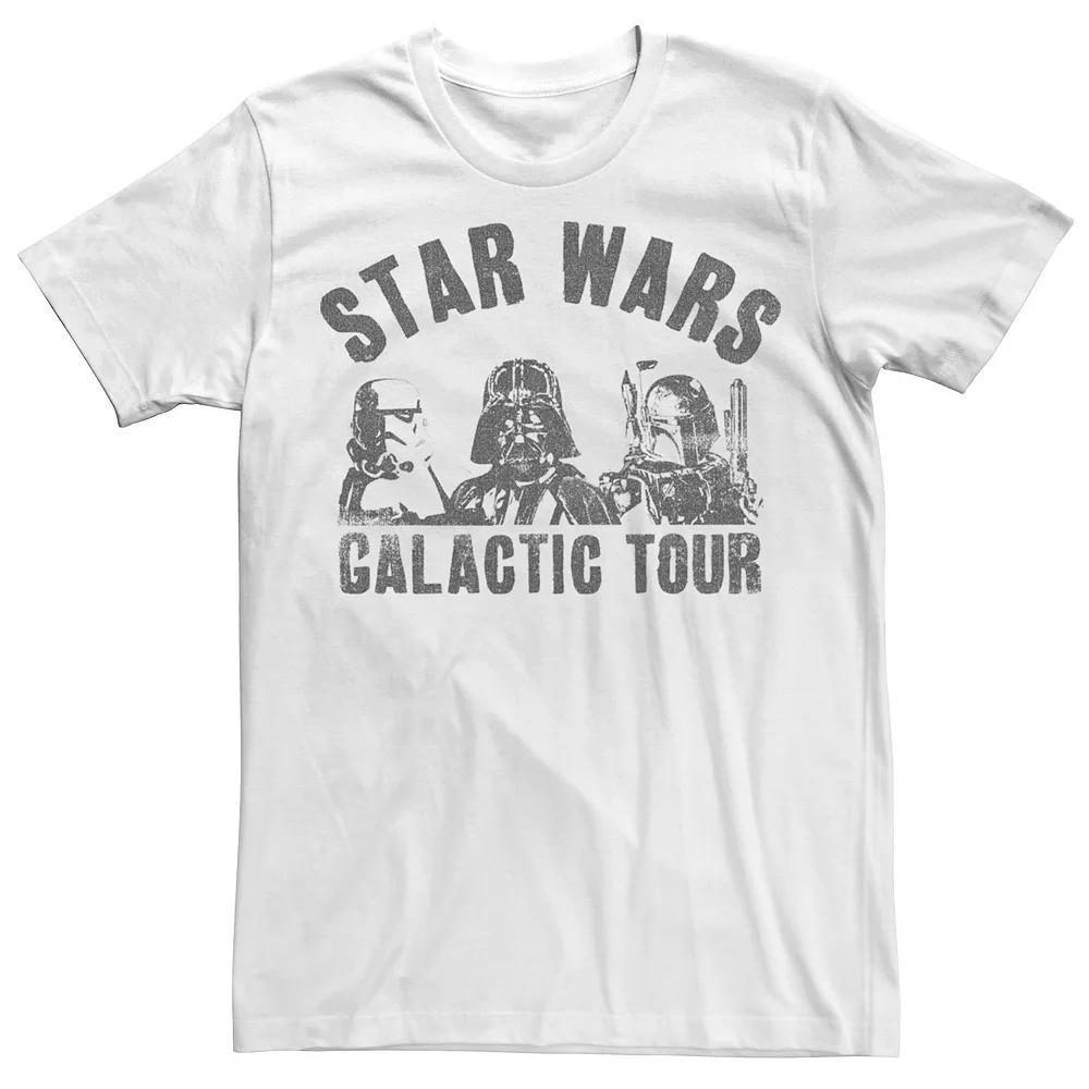 Men's Star Wars Darth Vader, Boba Fett & Stormtrooper Galactic Tour Tee, Size: Small, White Product Image