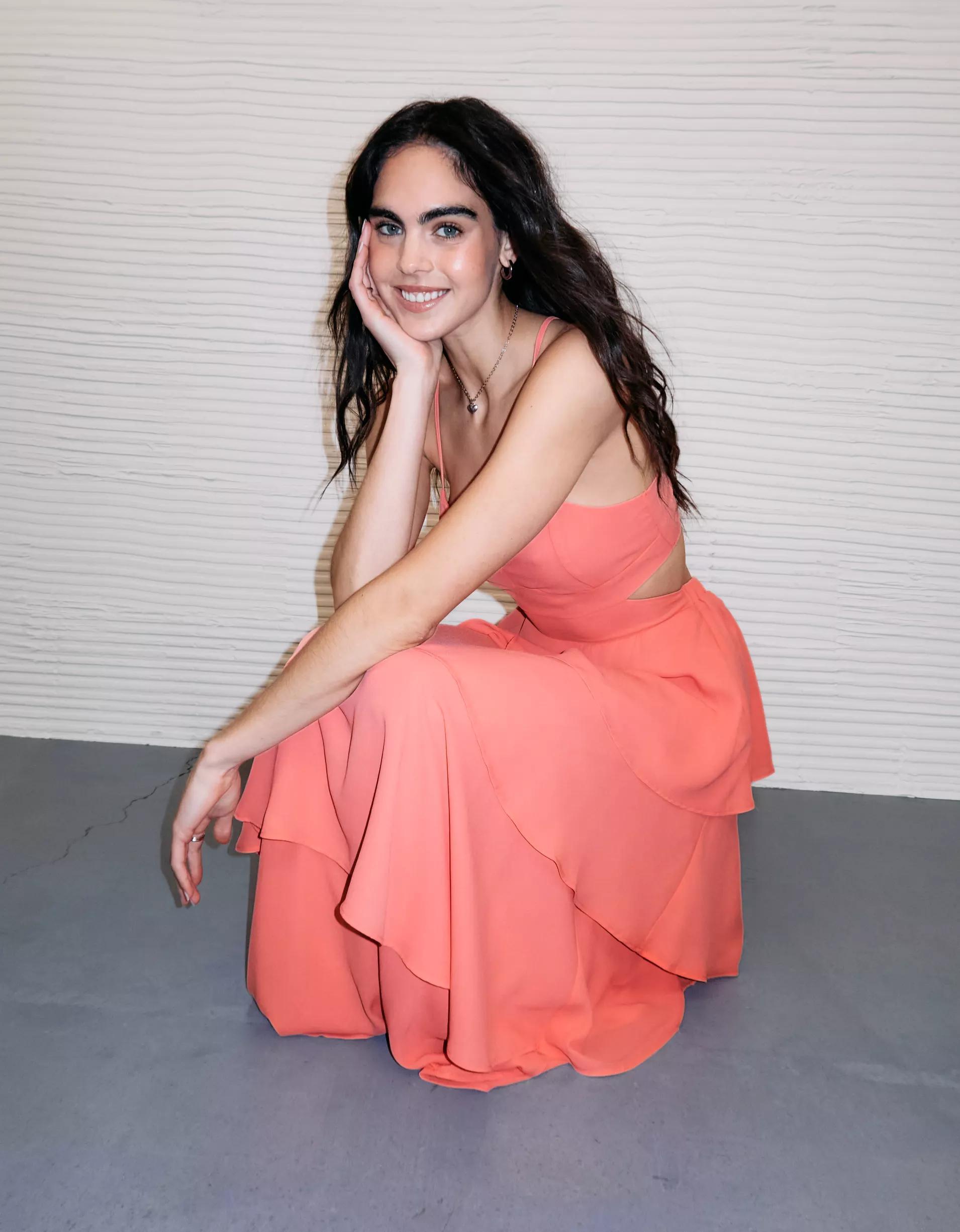 AE Cut-Out Tiered Maxi Dress Product Image