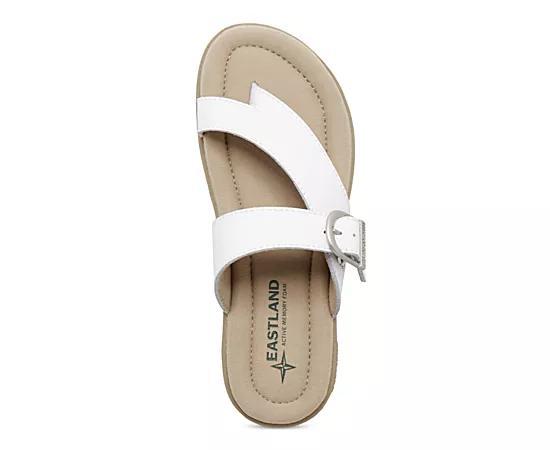 Eastland Tahiti II Women's Leather Thong Sandals, Size: 7, White Product Image