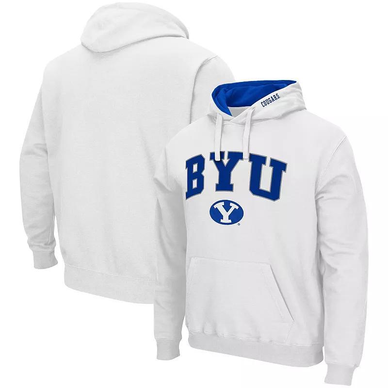 Men's Colosseum White Purdue Boilermakers Arch & Logo 3.0 Pullover Hoodie, Size: Large Product Image