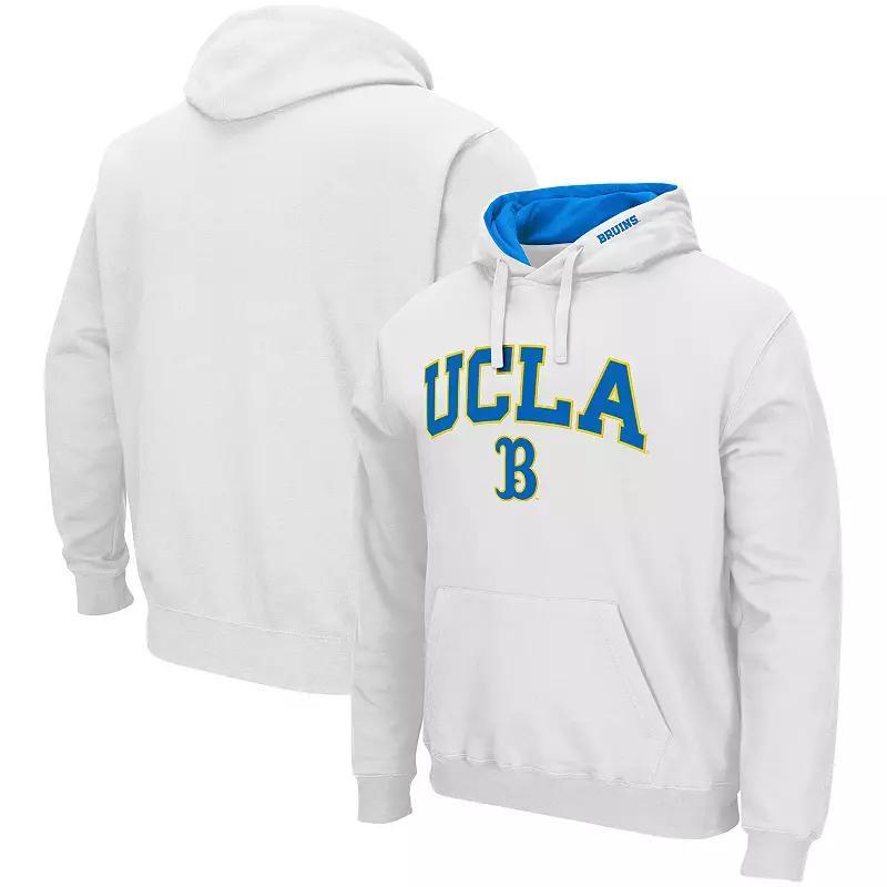 Men's Colosseum White UCLA Bruins Arch & Logo 3.0 Pullover Hoodie, Size: Large Product Image
