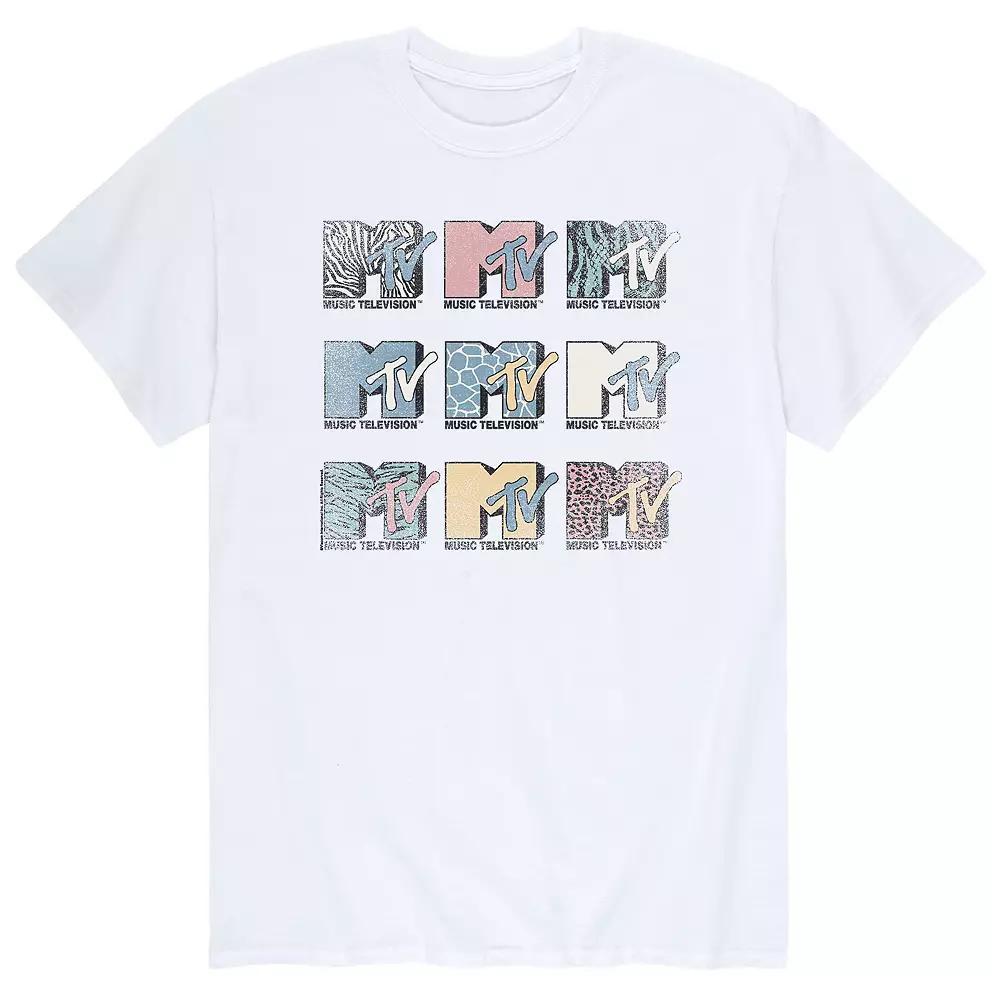 Men's MTV Logos Tee, Size: XXL, White Product Image