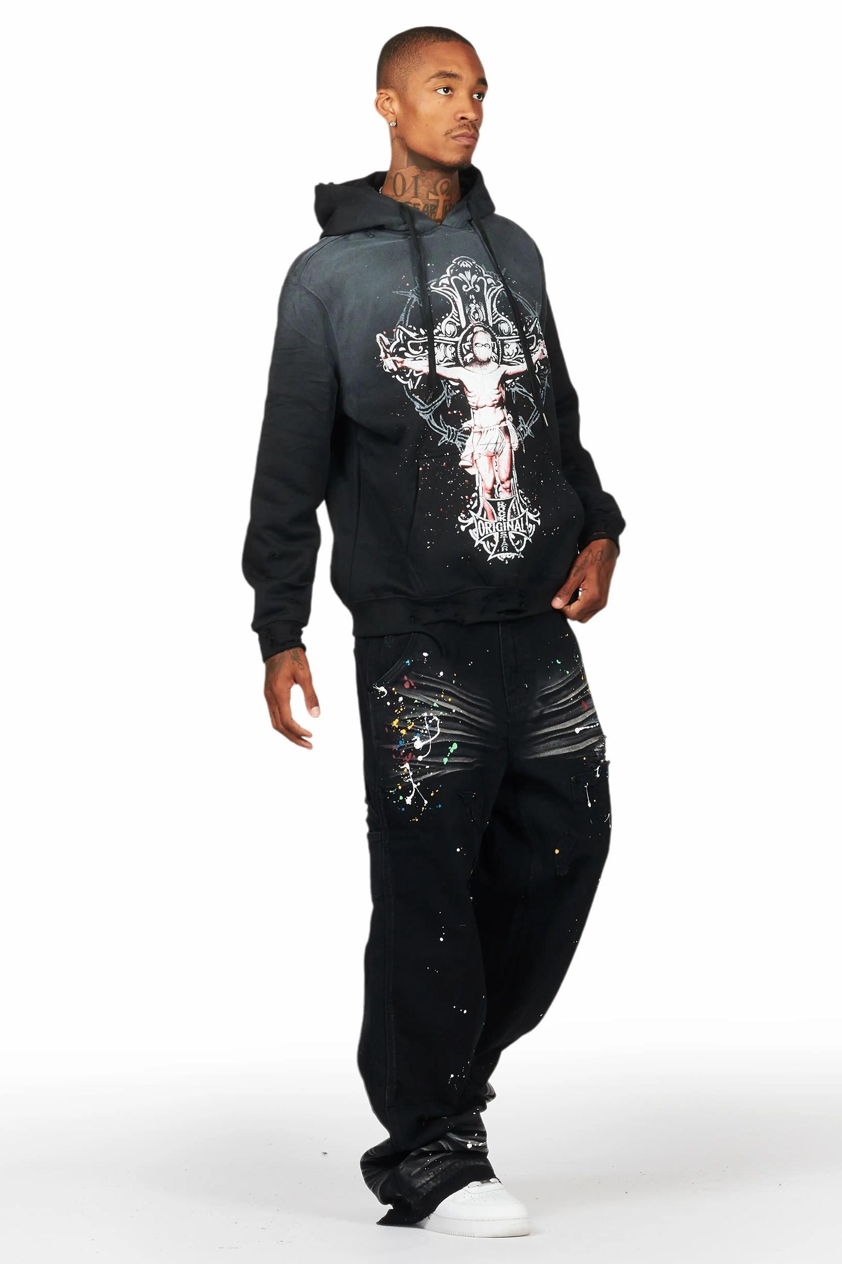 Naveen Black Baggy Fit Jean Male Product Image