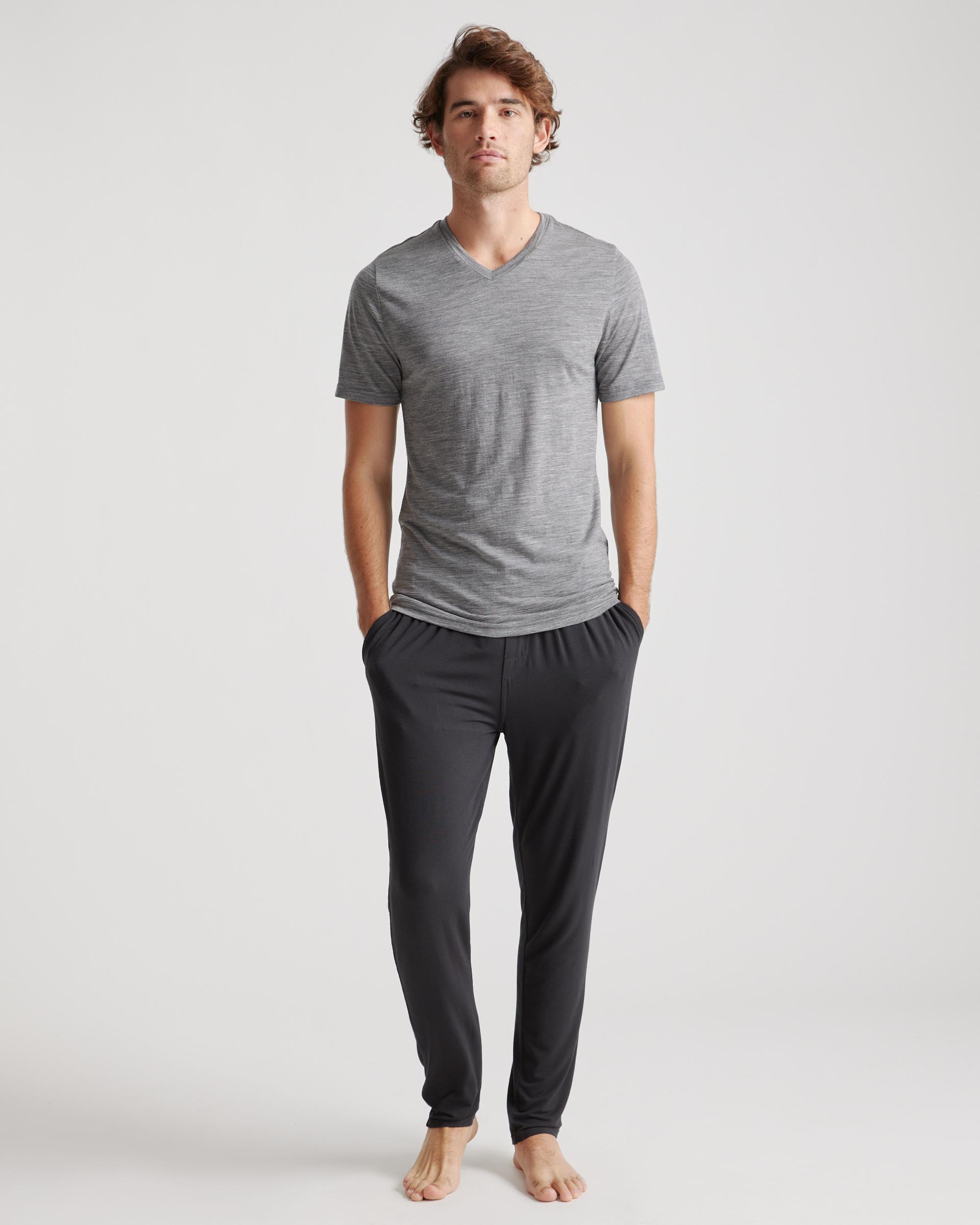 Quince | Men's 100% Merino Wool All-Season V-Neck Base Layer T-Shirt Merino/Cotton Product Image