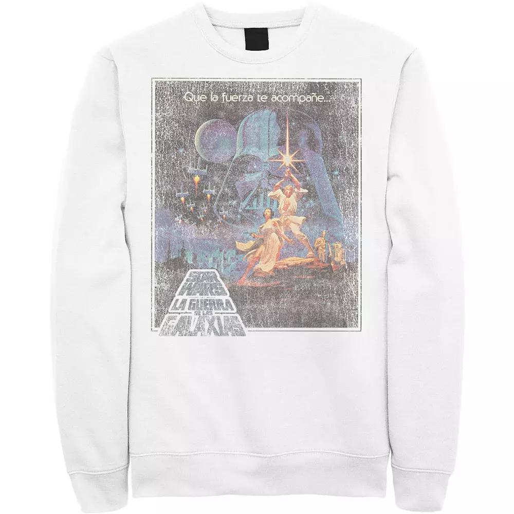 Mens Star Wars Faded VHS Cover Fleece Sweatshirt Product Image
