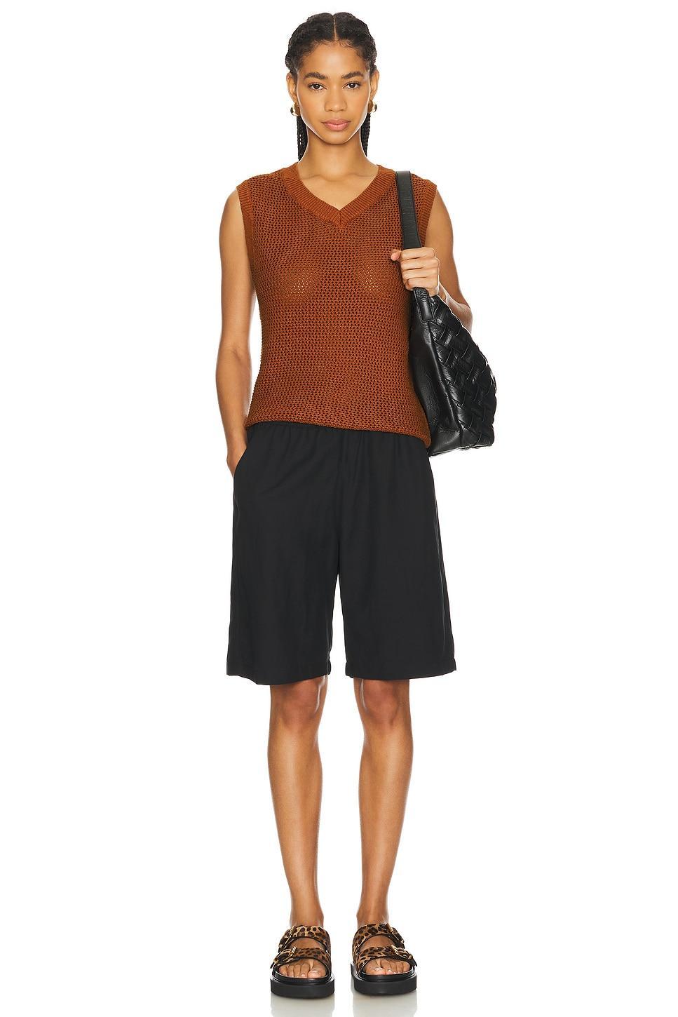 Open Knit V Neck Vest WAO Product Image