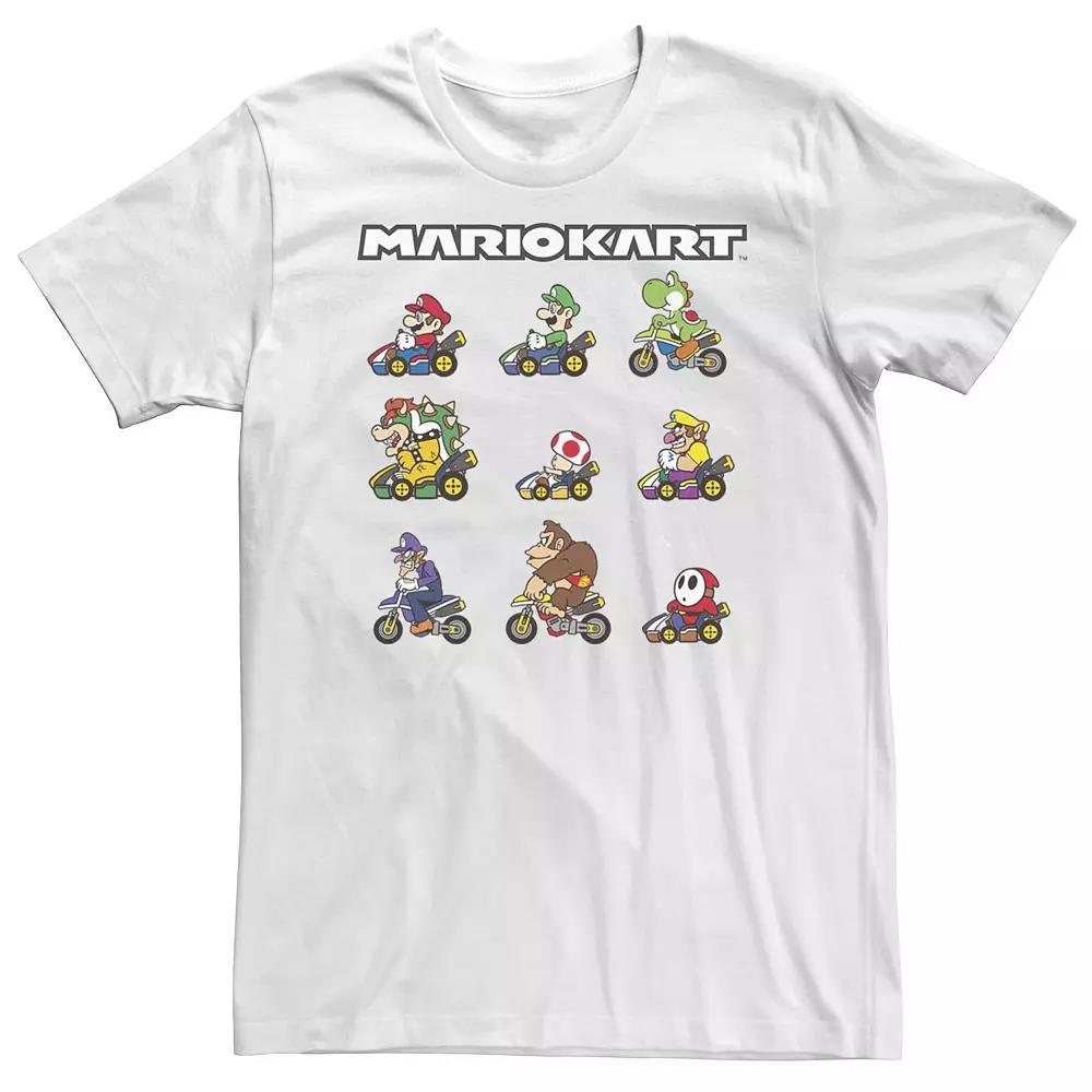 Big & Tall Nintendo Mario Kart Racers Ready Line-Up Tee, Men's, Size: 3XL Tall, Athletic Grey Product Image