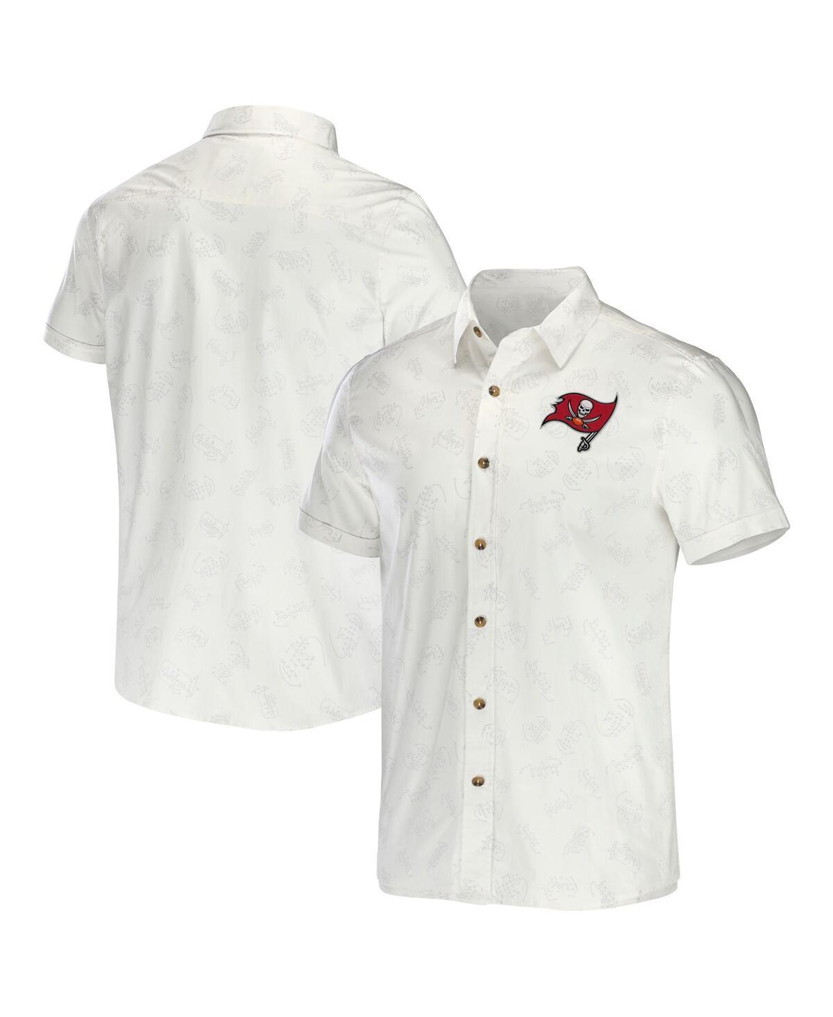 Men's NFL x Darius Rucker Collection by Fanatics White Cleveland Browns Woven Button-Up T-Shirt, Size: Medium Product Image