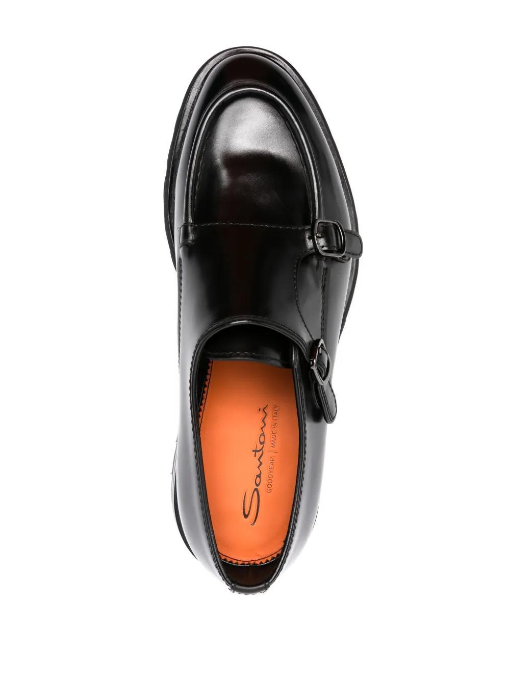 leather monk shoes  Product Image