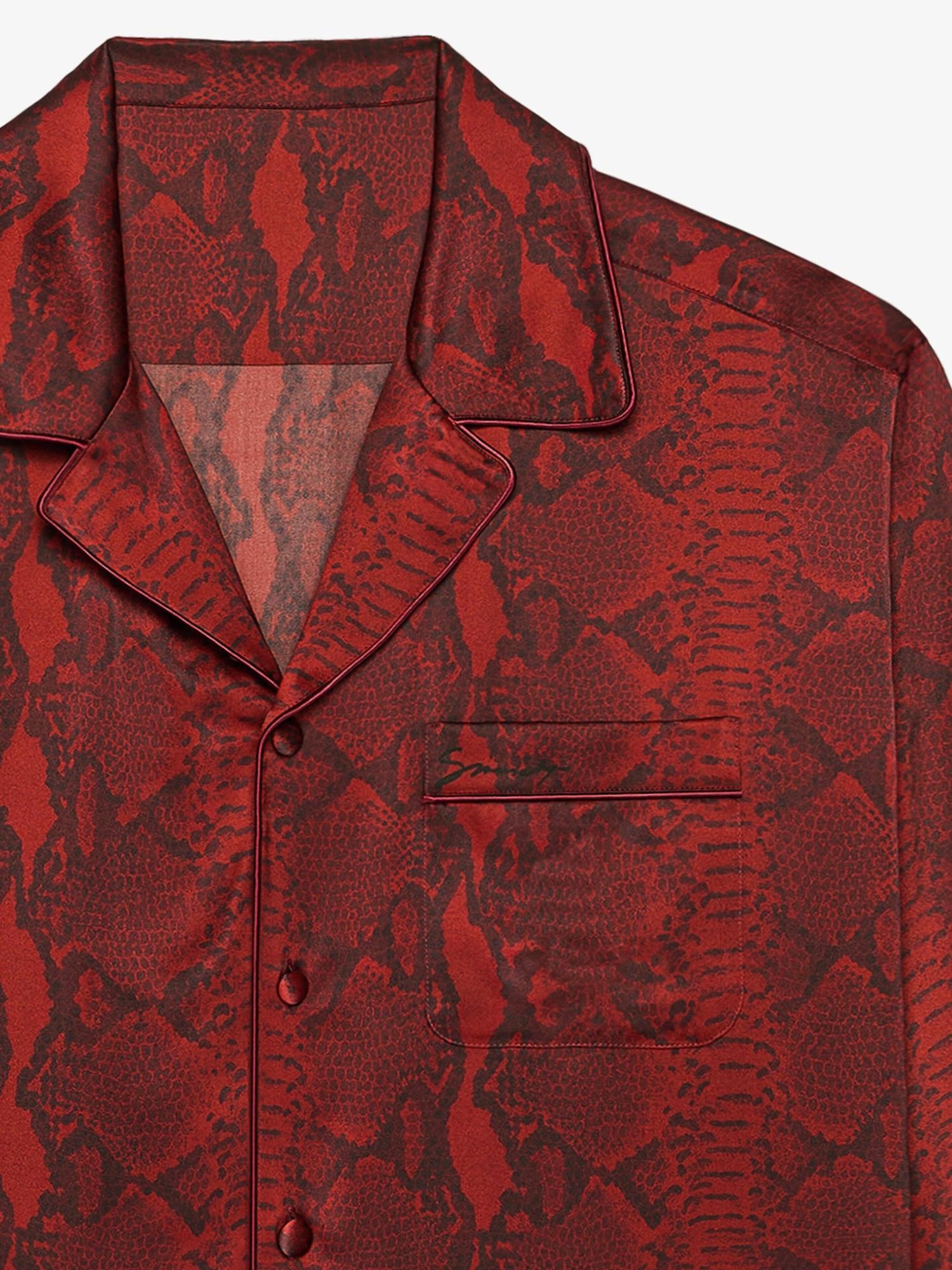 Pyjamas shirt in python print silk Product Image