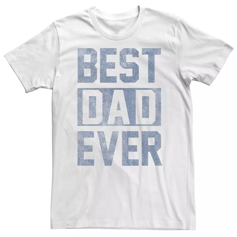 Big & Tall Father's Day "Best Dad Ever" Block Letters Tee, Men's, Size: 3XL Tall, Athletic Grey Product Image