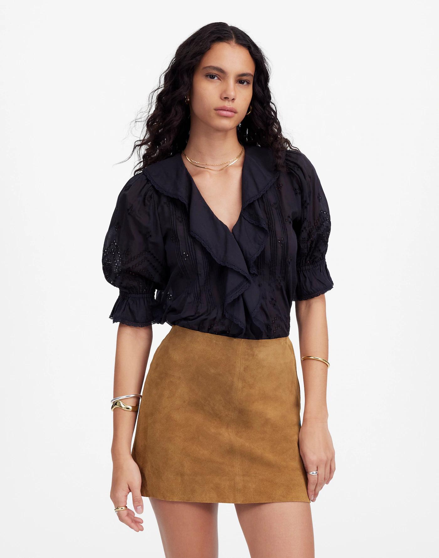 Suede Mini Skirt Product Image