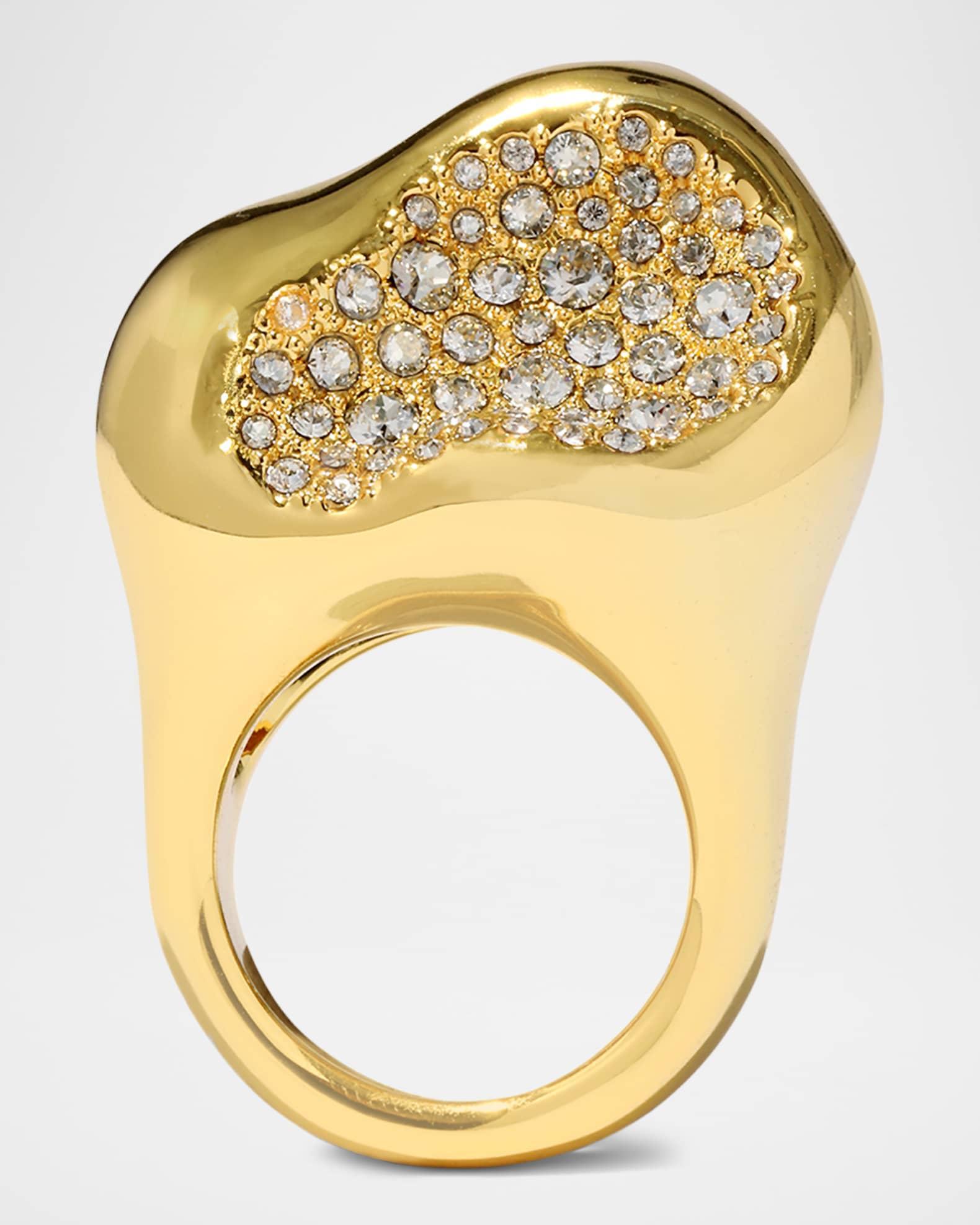 Solanales Crystal Pebble Statement Ring Product Image
