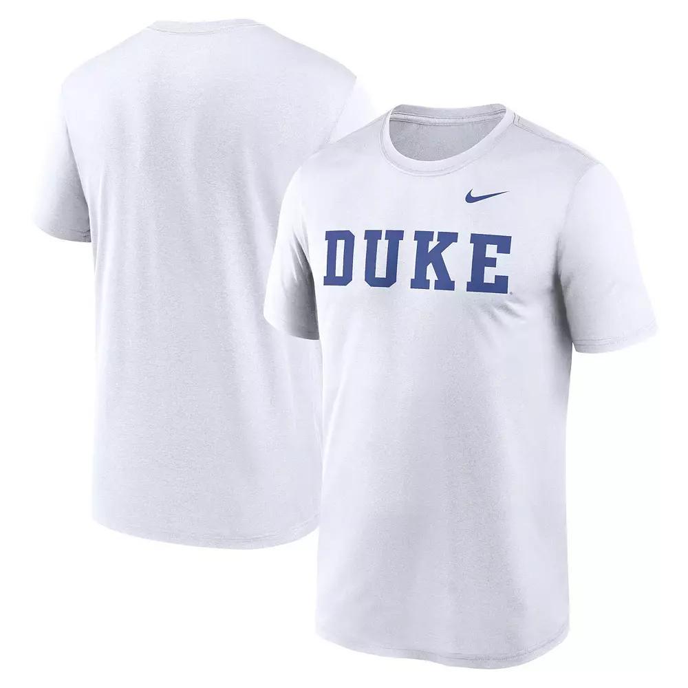 Men's Nike White Duke Blue Devils Primetime Legend Wordmark T-Shirt, Size: XL Product Image