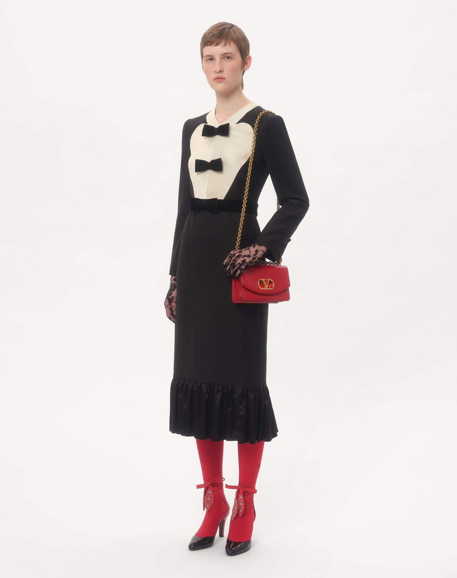 Small Valentino Garavani Vain Shoulder Bag In Shiny Calfskin Product Image