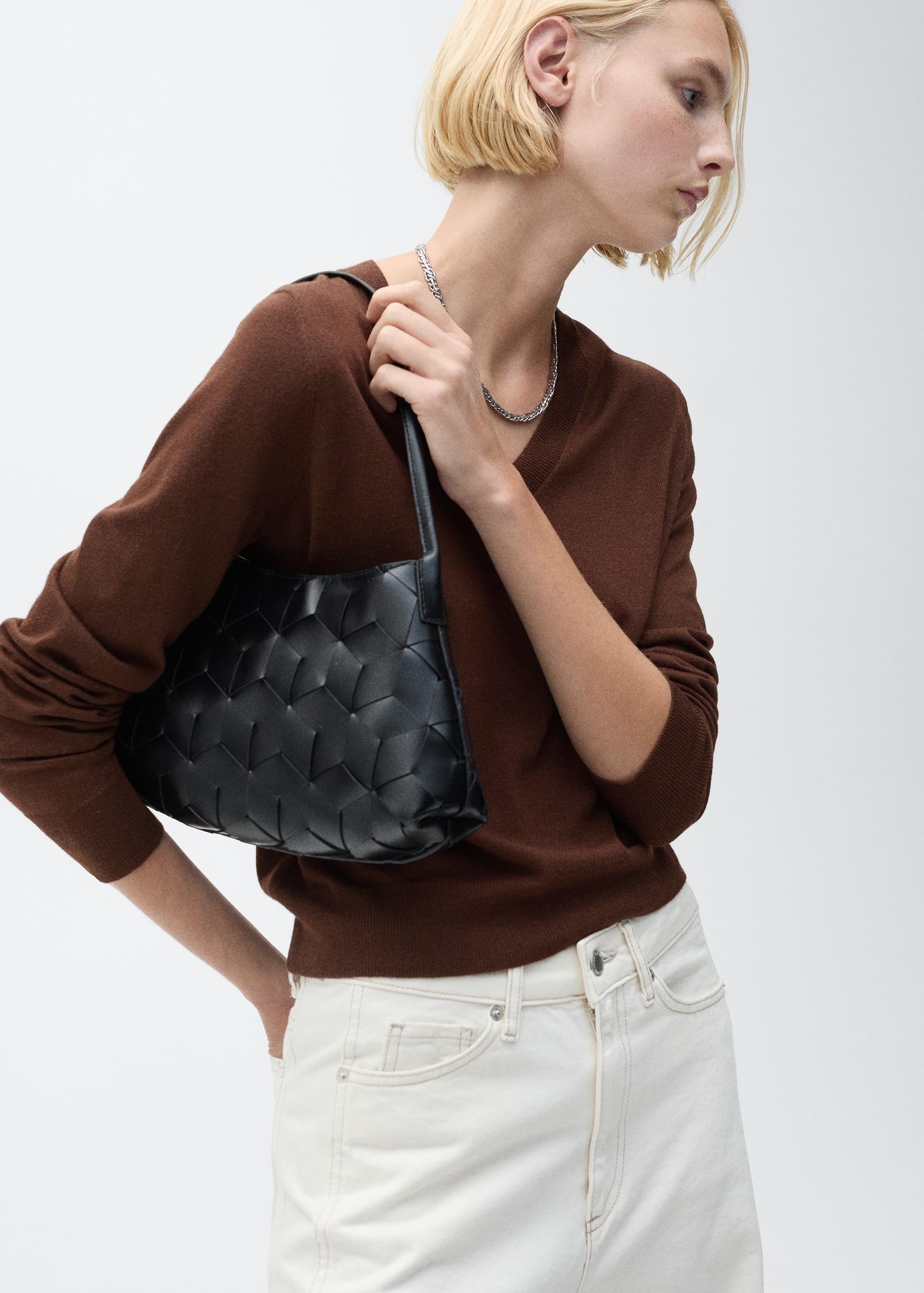 V-neck knit sweater - Women | MANGO USA Product Image