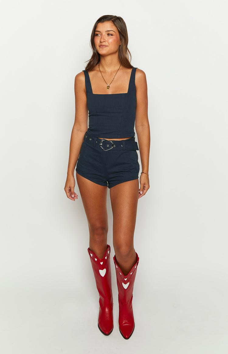 Headlines Navy Shorts Girls Product Image