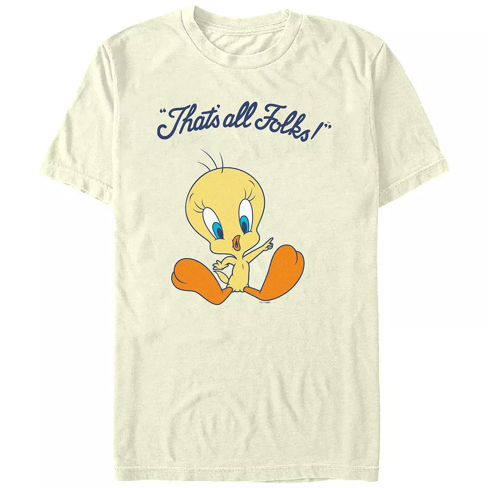 Juniors Looney Tunes Tweety Thats All Folks Boyfriend Graphic Tee, Womens Product Image