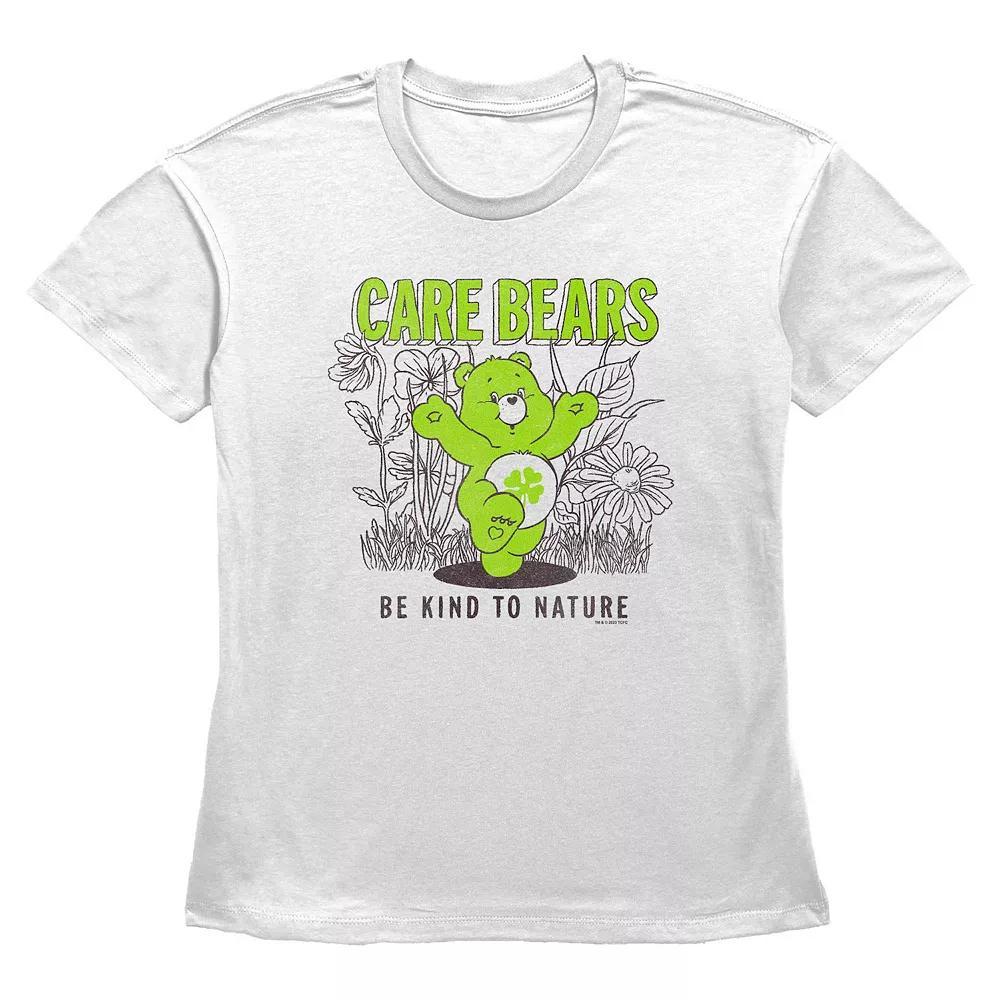 Women's Care Bears Good Luck Bear Be Kind To Nature Graphic Tee, Size: XS, White Product Image