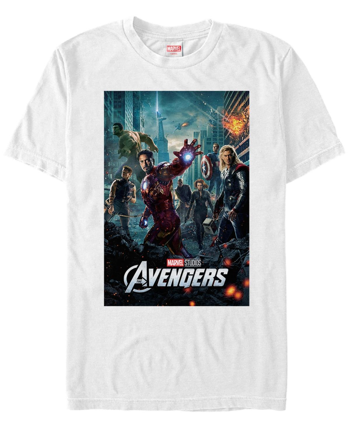 Men's Marvel Studios Avengers Movie Poster Group Shot Tee, Size: XL, White Product Image