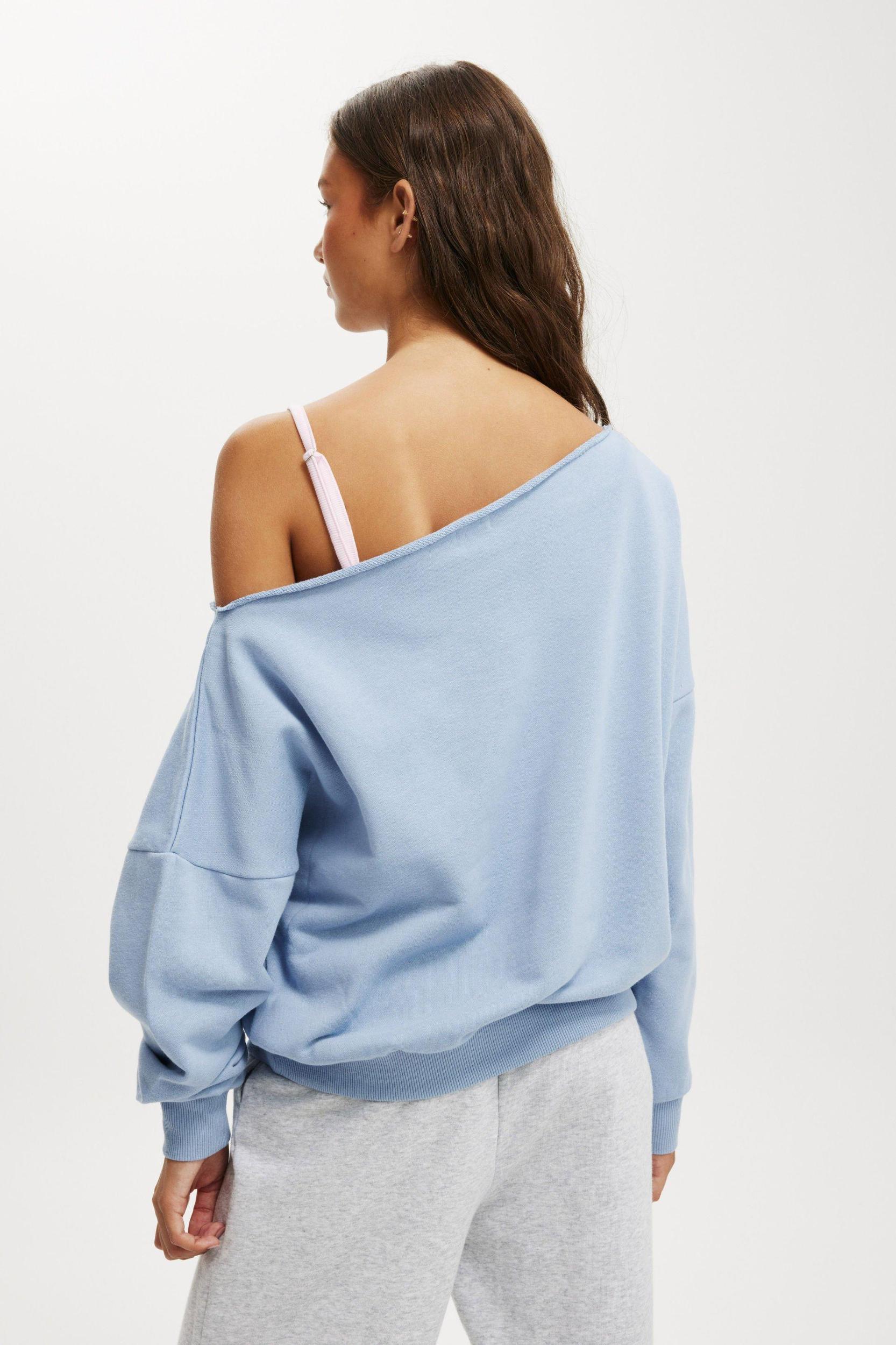 Classic Fleece Off The Shoulder Sweatshirt Product Image