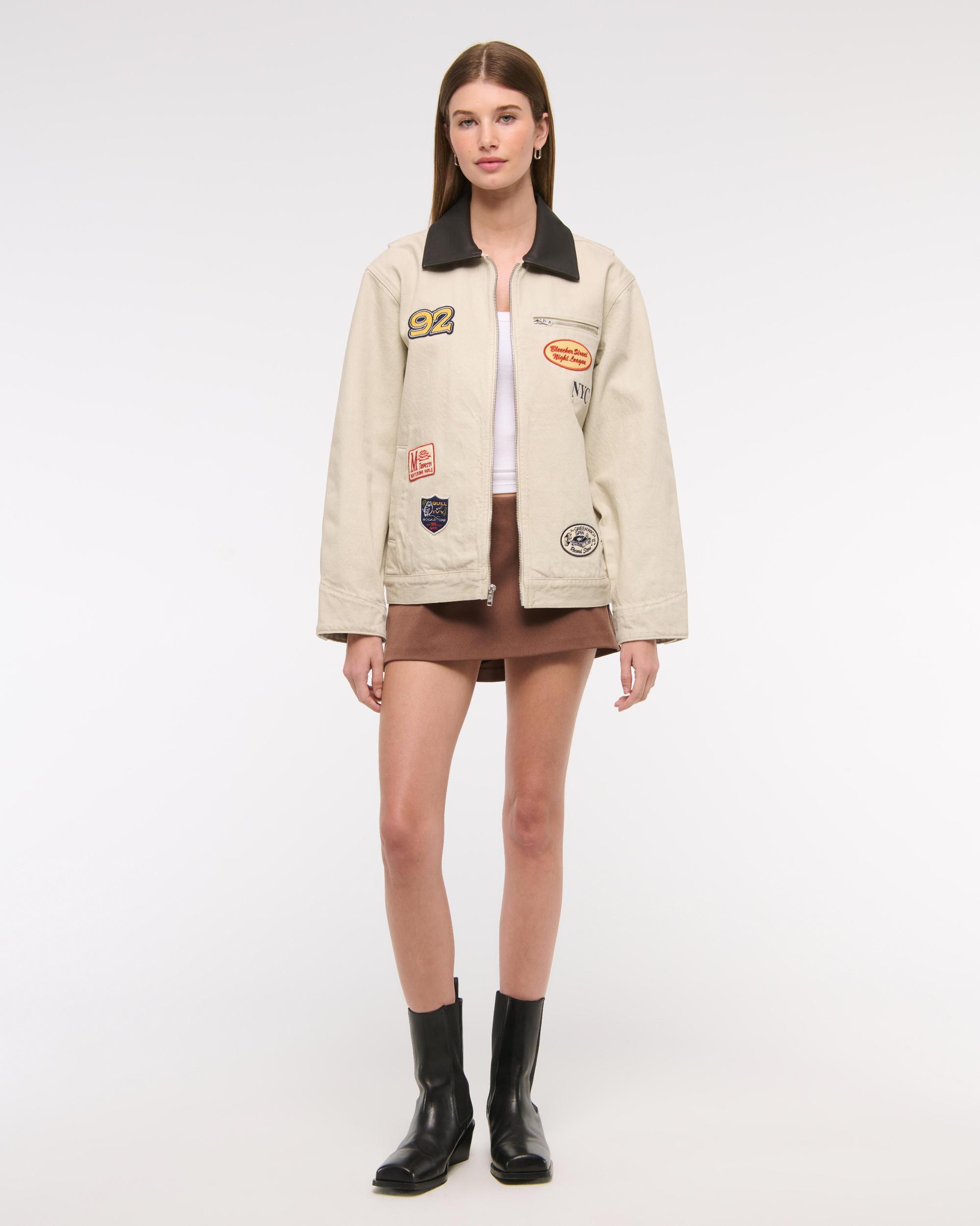 Patchwork Denim Workwear Jacket Product Image