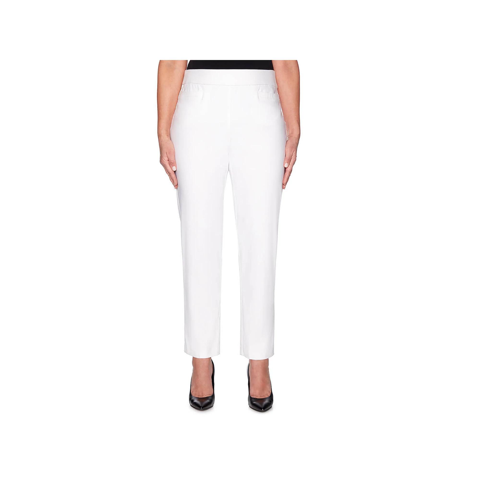 Plus Size Alfred Dunner Allure Pull On Ankle Pants, Women's, Size: 22 W, White Product Image