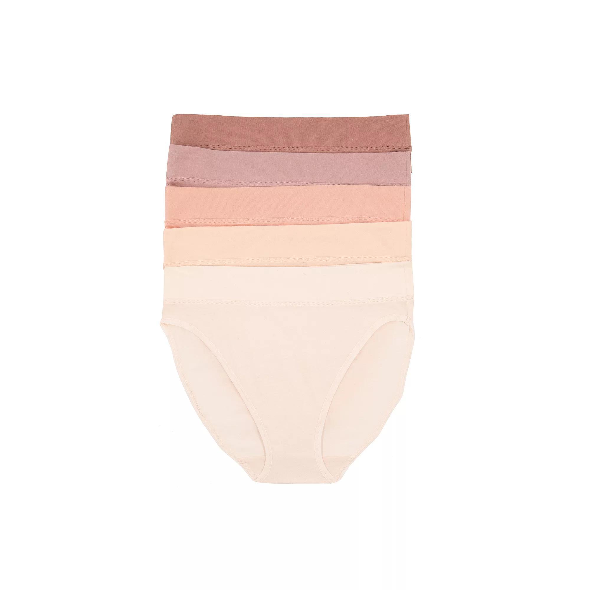 Womens Jezebel 5-pk. Pima Cotton Hi-Cut Panty 900819P5 Product Image