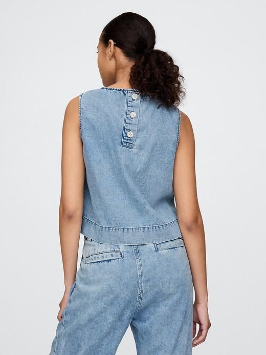 UltraSoft Denim Shell Tank Product Image