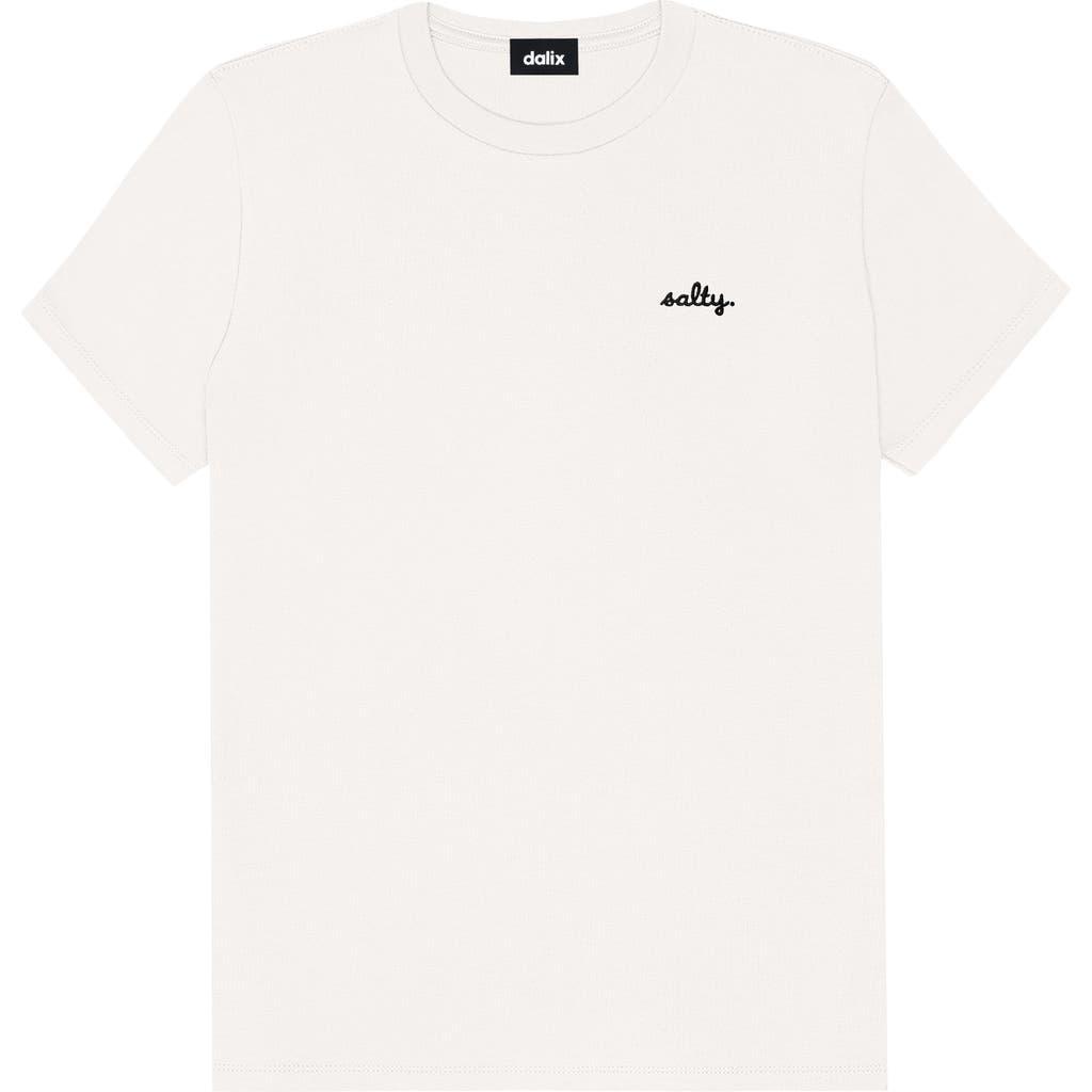 Dalix Womens Lil Heart Jersey Relaxed Tee in Vintage White at Nordstrom, Size Medium Product Image