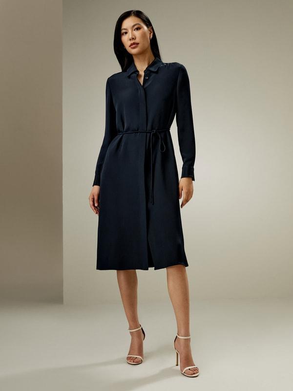 Rope Tie Plain Drape Dress Product Image