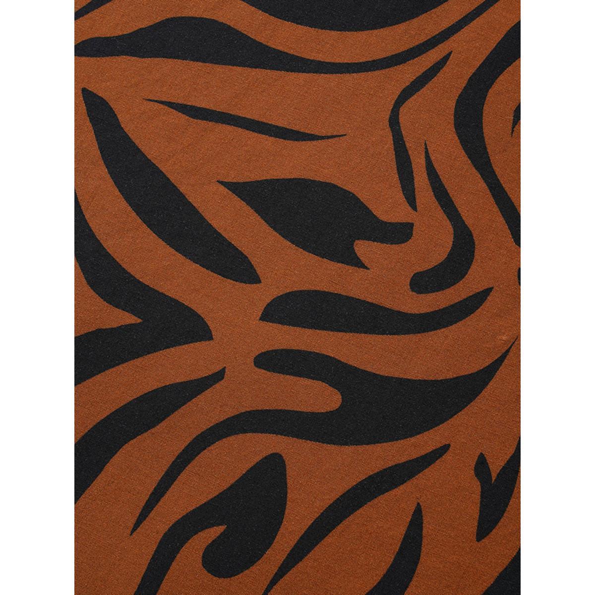Plus Size Leopard Print Cami Midi Dress Browncoffeecolor Women Workwear Essentials Non U-neck Sleeveless Curvy BloomChic 18-20/2X Product Image