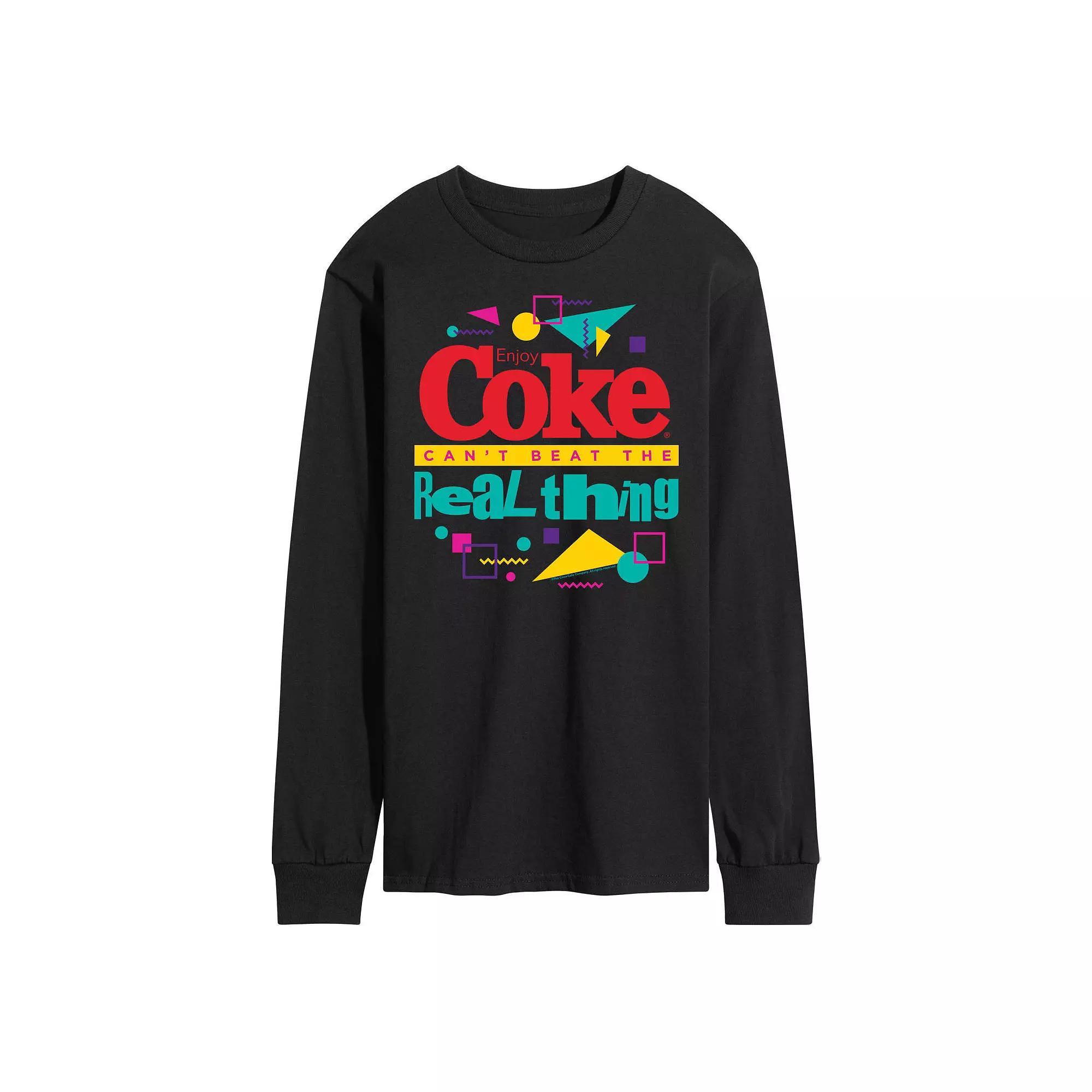 Mens CocaCola Cant Beat the Real Thing Long Sleeve Graphic Tee Product Image