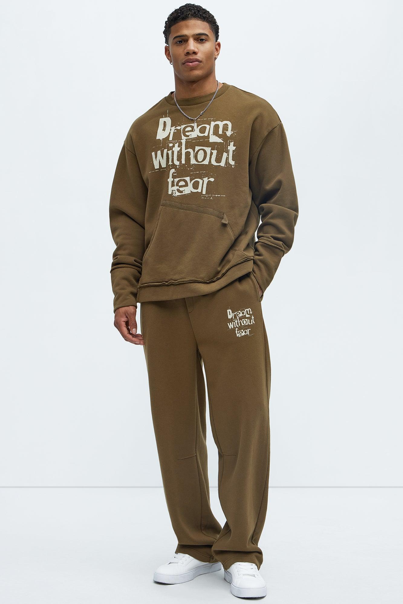 Dream Without Fear Sweatpants - Brown Product Image