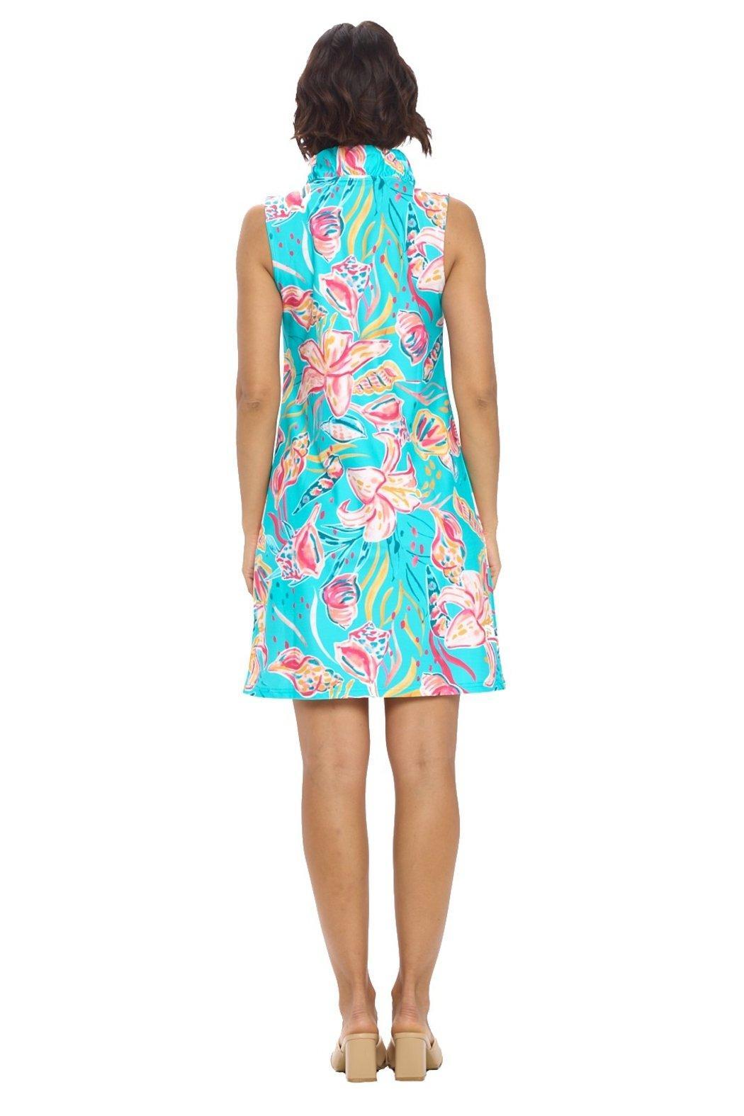 Mint Ruffle Neckline Dress Product Image