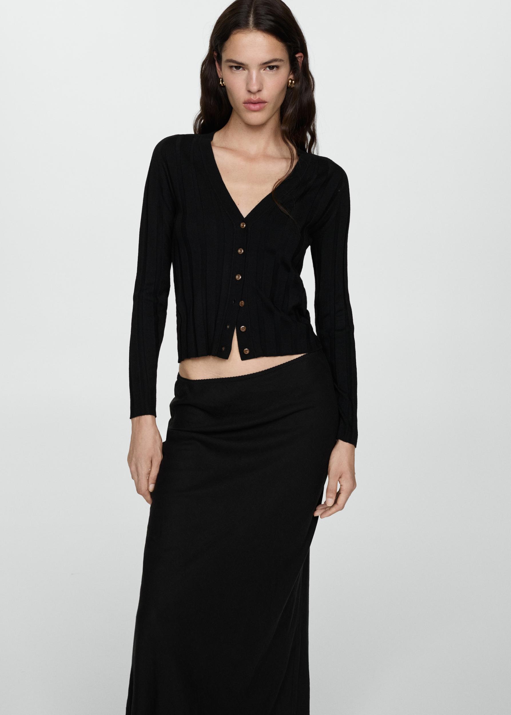 Button knit cardigan - Women | MANGO USA Product Image