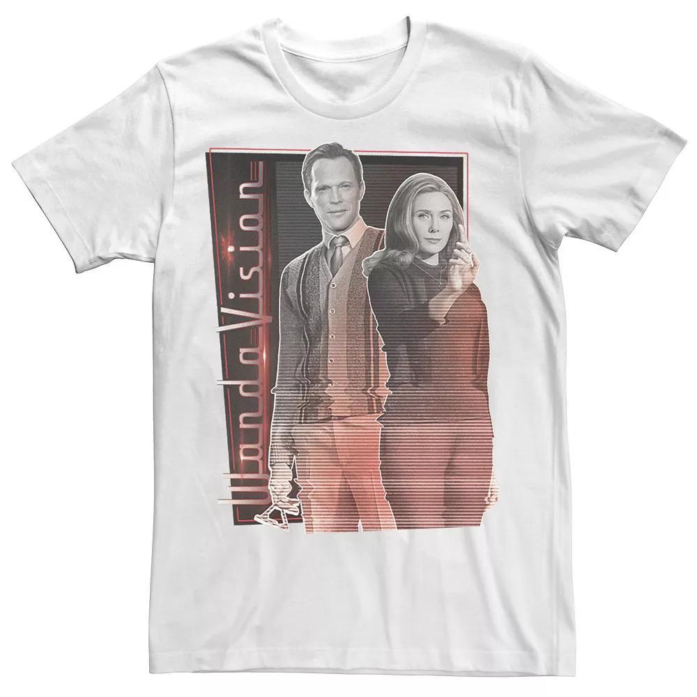 Big & Tall Marvel WandaVision Wanda & Vision Glitch Portrait Tee, Men's, Size: 3XLT, White Product Image