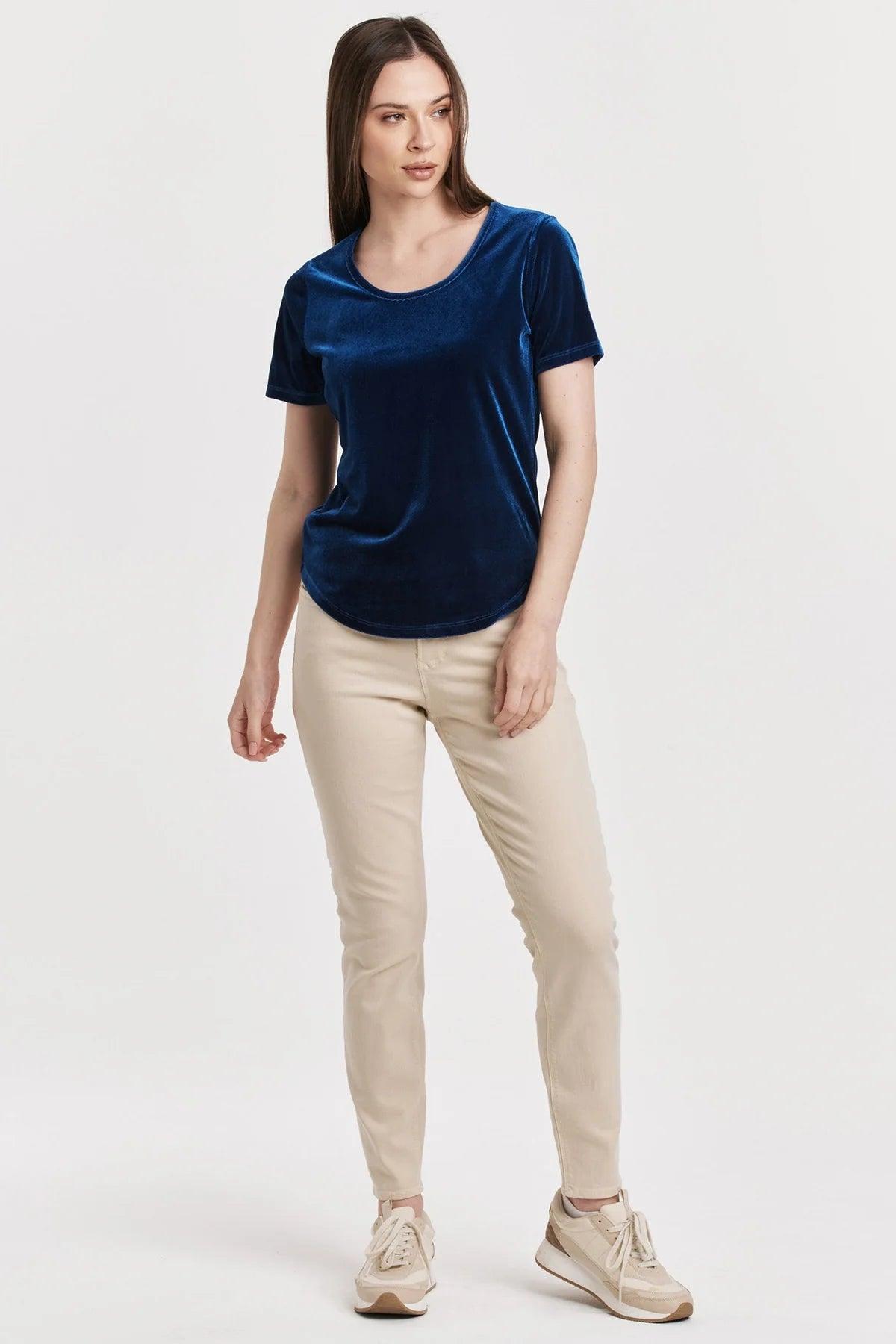Aimee Scoop Neck Velvet Top Product Image