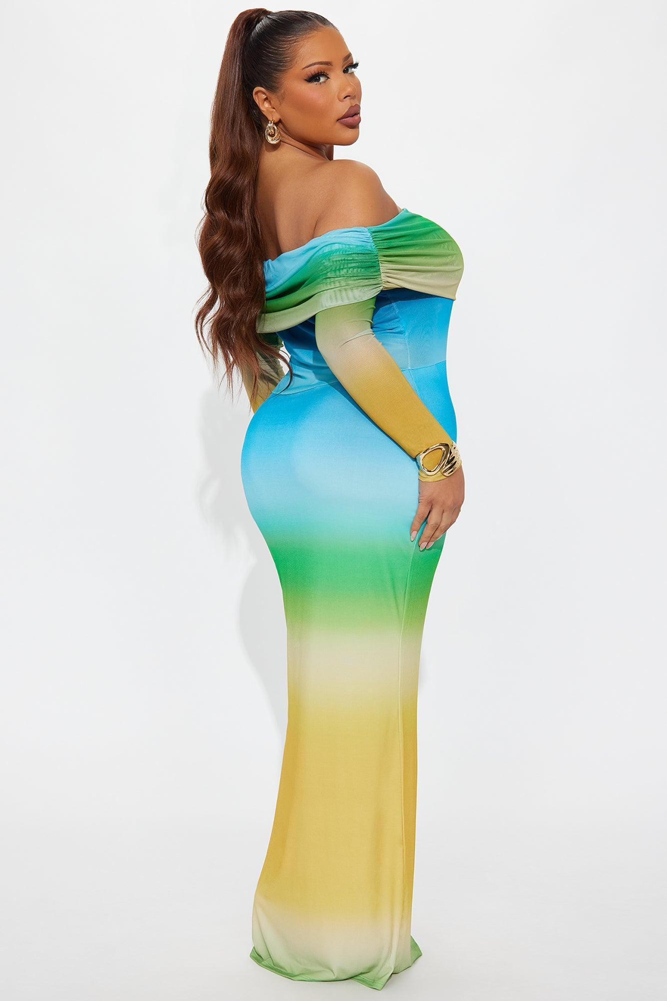 Sunset Walks Ombre Maxi Dress - Blue/combo Product Image