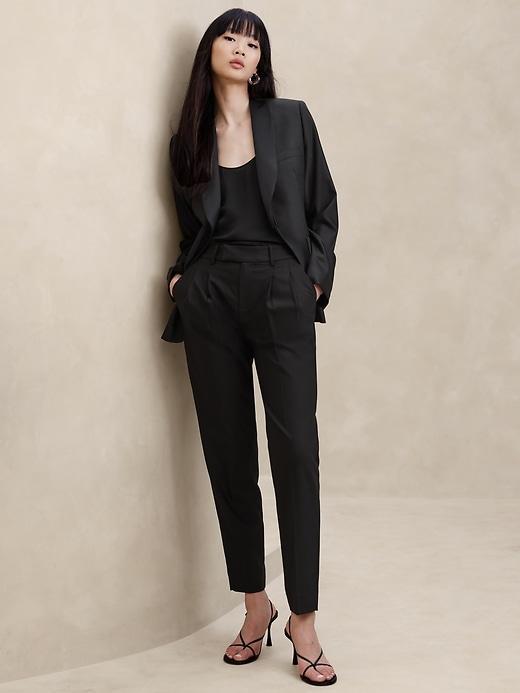 Barathea Relaxed Italian Wool Tuxedo Jacket Product Image