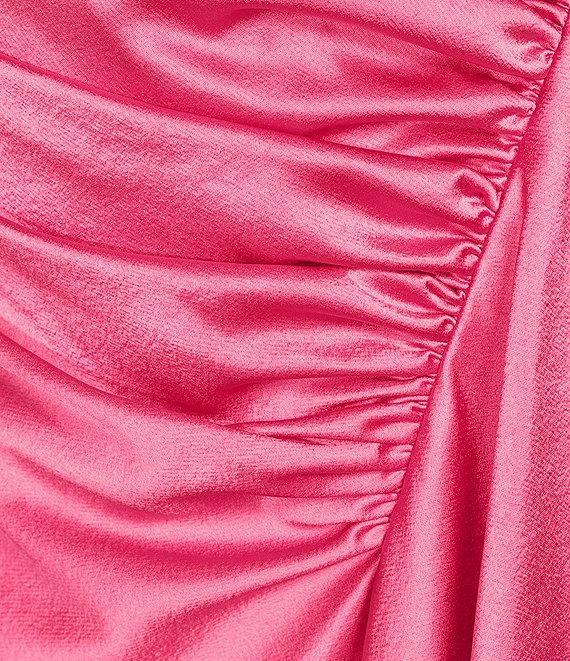 Alex Marie Monica Drapey Satin Sleeveless Midi Dress Product Image