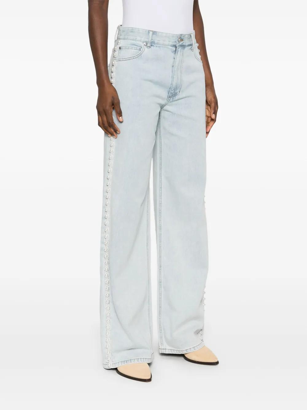pearl-detail jeans Product Image