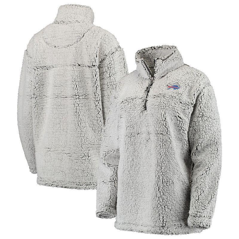 Women's G-III 4Her by Carl Banks Gray Arizona Cardinals Sherpa Quarter-Zip Pullover Jacket, Size: Small, Grey Product Image